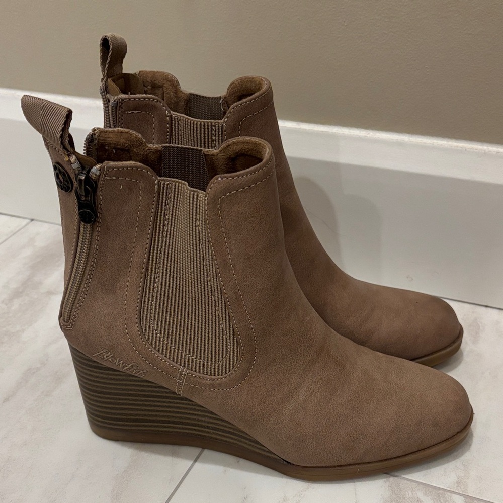 Blowfish Brown Wedge Ankle Boots
